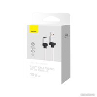 Кабель Baseus CoolPlay Series Fast Charging Data Cable 100W USB Type-A - USB Type-C (1 м, белый)