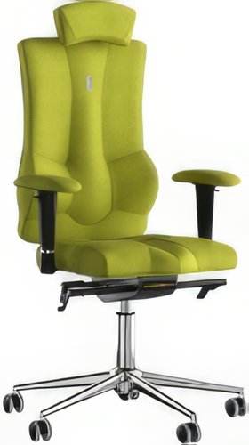 Офисное кресло Kulik System Elegance (азур/хром, оливковый с подголовником)