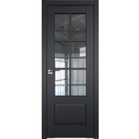 Межкомнатная дверь ProfilDoors 103U L 40x200 (черный матовый, стекло прозрачное)