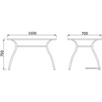 Кухонный стол AksHome Patrizia 59156 (хром/стекло)