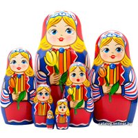 Развивающая игра Брестская Фабрика Сувениров С тюльпанами в народном голландском костюме (набор 7 шт)
