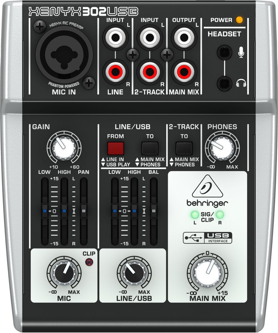 

Микшерный пульт Behringer Xenyx 302USB