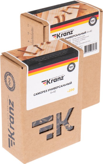 

Саморез Kranz KR-01-3311-029 4,0х40мм, желтый цинк (200 шт)