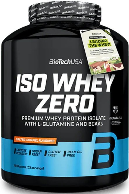 Протеин сывороточный (изолят) BioTech USA Iso Whey Zero (соленая карамель, 1816г)