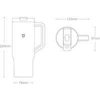 Термокружка Xiaomi Mijia Sippy Cup MJXGB01RM 1 л (розовый)