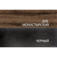 Книжный шкаф Anrex Jagger 1V1D1SN Дуб Монастырский/Черный