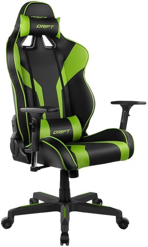 Игровое (геймерское) кресло Drift DR111 (черный/зеленый)