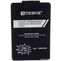 Набор сверл Thorvik TDBS13K5 (13 шт)