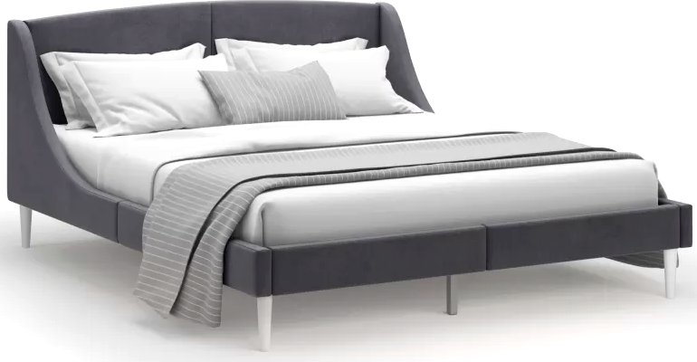 

Кровать MONOFIX Лотти 160x200 (микровелюр/графит)