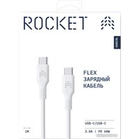 Кабель uBear Rocket Flex USB Type-C - USB Type-C RDC511WH01FL-CC (1 м, белый)
