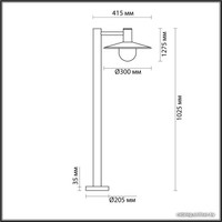 Садовый светильник Odeon Light Furcadia 4833/1F