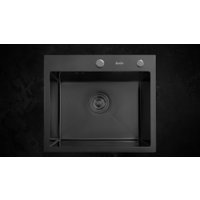 Кухонная мойка Astir PVD Black 50x44B (с сифоном, дозатором и коландером)