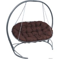 Подвесной диван M-Group Мамасан 12120305 (серый/коричневая подушка)