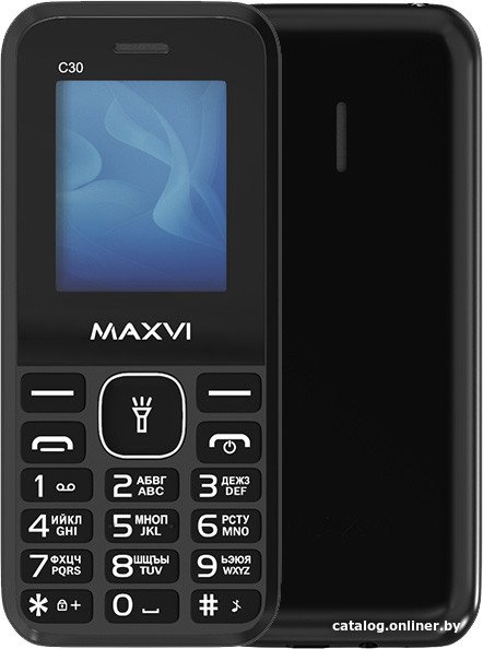 Кнопочный телефон Maxvi C30 (черный)