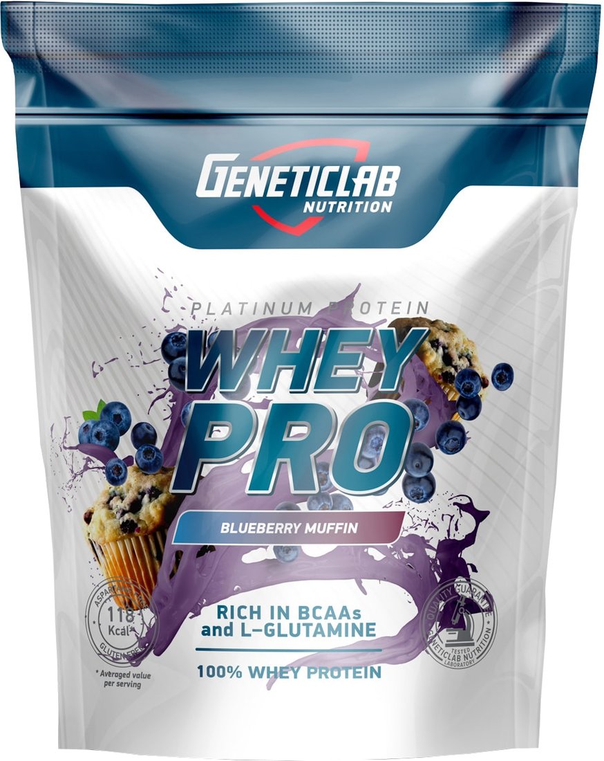 

Протеин сывороточный (концентрат) Geneticlab Whey Pro (1000 г, черничный чизкейк)