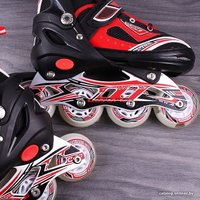 Роликовые коньки Darvish DV-S-11S (р. 30-34, черный/красный)