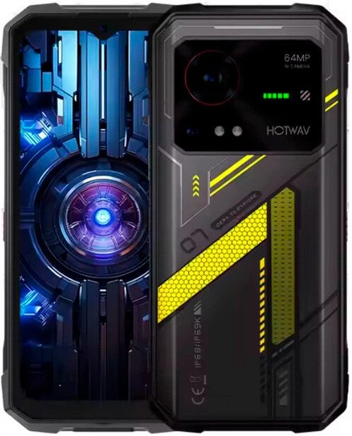 Телефон Hotwav Hyper 7 8GB/256GB (черный/желтый)