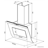 Кухонная вытяжка SHINDO Arktur sensor 60 W/WG 3ETC