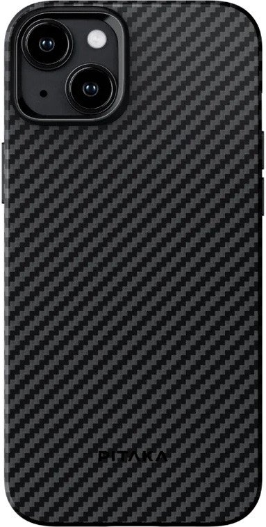

Чехол для телефона Pitaka MagEZ Case 4 для iPhone 15 Plus (1500D twill, черный/серый)