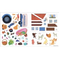 Книга издательства Мозаика-Синтез. Многоразовые наклейки. В деревне МС12978