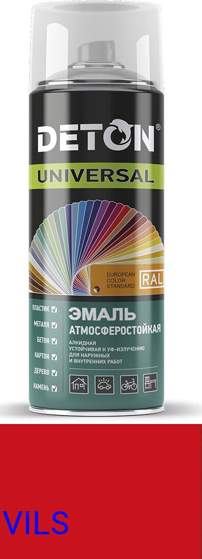 

Эмаль Deton Universal Алкидная атмосферостойкая RAL 3020 0.52 л (красный транспортный)
