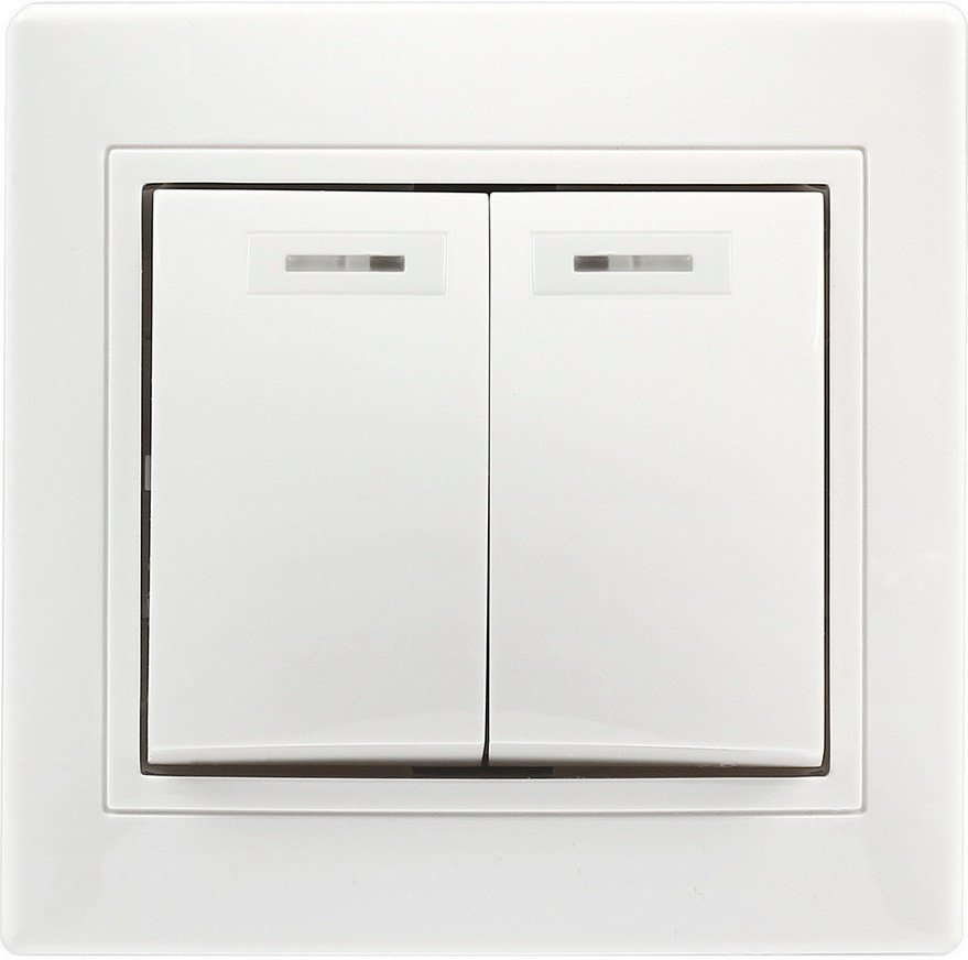 Выключатель SmartBuy Венера SBE-01w-10-SW2-1
