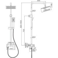 Душевая система  Ledeme L2478G