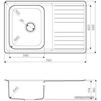Кухонная мойка Omoikiri Sagami 79-IN