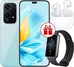 HONOR 200 Lite 8GB/256GB международная версия + HONOR CHOICE Earbuds X5 Lite + HONOR Band 9 (мерцающий голубой)