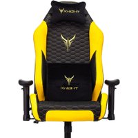 Игровое (геймерское) кресло Бюрократ Knight Neon (черный/желтый экокожа)