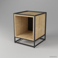 Тумба Дабер 001 ТП1.0.2.14 (черный/дуб гамильтон натуральный)