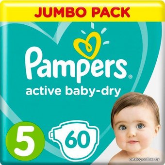 Pampers Active Baby-Dry 5 Junior (60 шт)