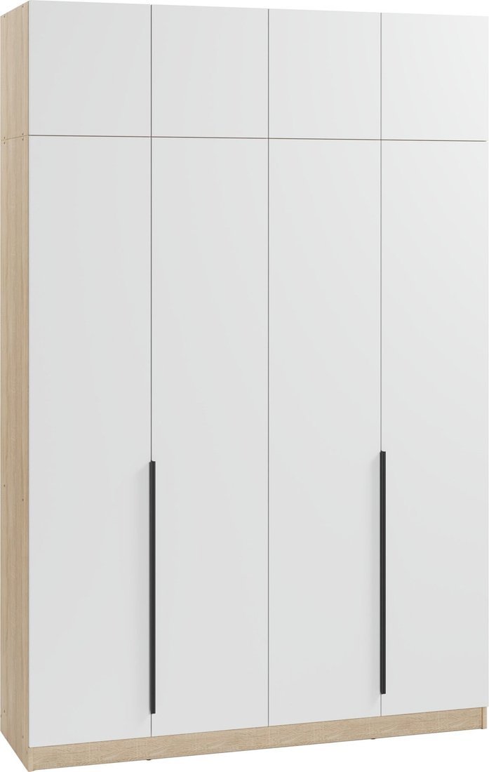 

Шкаф распашной Soma Lord Black 4-х створчатый 160x240 (дуб сонома/белый)