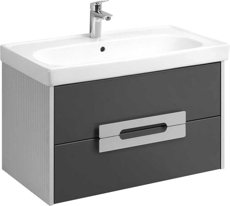 

Акватон Тумба под умывальник Ар-Деко 85 1A280401DD8D0 (серый кобальт)