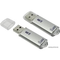 USB Flash SmartBuy 8GB V-Cut Silver [SB8GBVC-S]