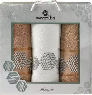 

Набор полотенец Merzuka Hexagon 11287 (3 шт, в коробке, коричневый)