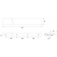 Ручка мебельная Boyard Metrica RT112SC.1/864/1000