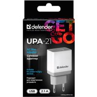 Сетевое зарядное Defender UPA-21 (белый) в Гродно