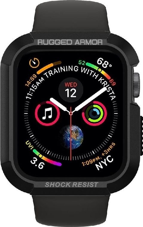 

Чехол Spigen Rugged Armor для Apple Watch (41/40 мм) 061CS24480 (черный)