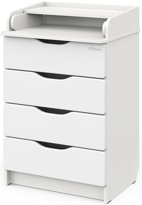 

Детский комод Pituso Wood 604 (ПВХ белый премиум)