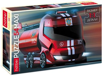 Пазл Hatber Maxi Пожарная машина 54ПЗ3_28204 (54 эл)