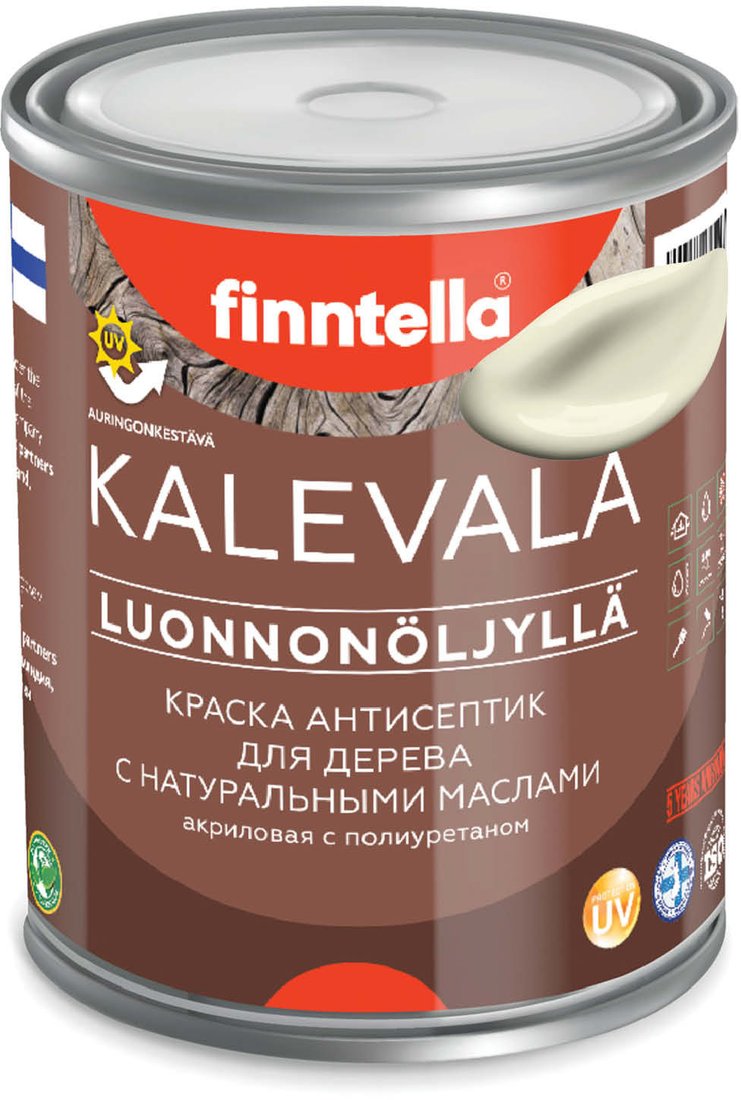 

Краска Finntella Kalevala Kermainen F-13-1-1-FL121 0.9 л (белый/желтый)