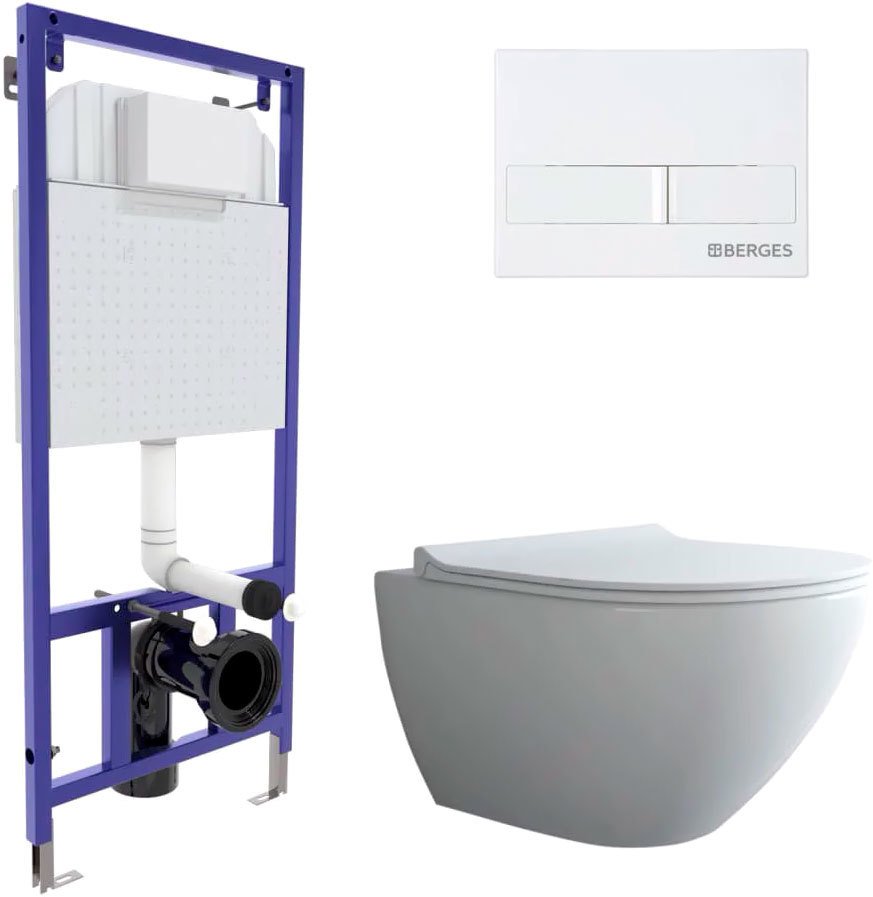 

Унитаз подвесной Berges Wasserhaus Puma Rimless + Toma Slim SO + Novum525 + L1 043271