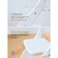 Детский стол Друг Кузя Павлин Мини (белый, с подушкой совушки цветные)