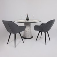 Кухонный стол Lepremo AV 1317 HPL+МДФ 1200 (виктори натуральный/черный)