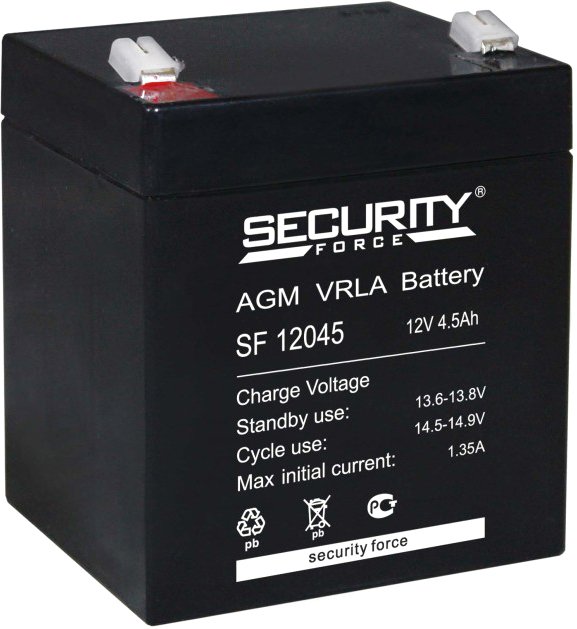 

Аккумулятор для ИБП Security Force SF 12045 (12В/4.5 А·ч)