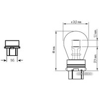 Лампа накаливания Narva P27/7W 1шт