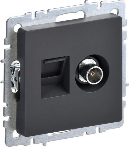 Розетка телевизионная IEK Brite BR-AK20-1-K53