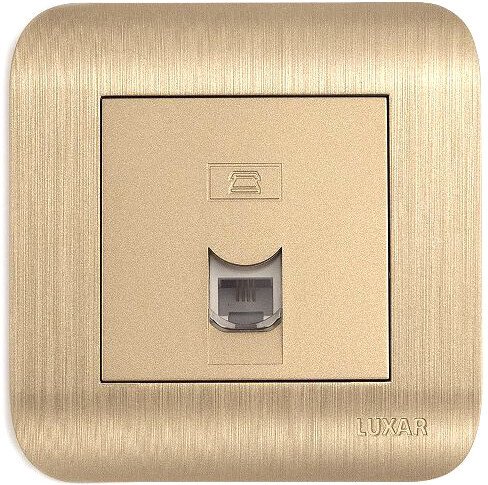 

Розетка телефонная Luxar Deco RJ-11 10.048.05 (шампань)