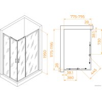 Душевой уголок RGW PA-246B 030824682-14 80x120 (черный/прозрачное стекло)